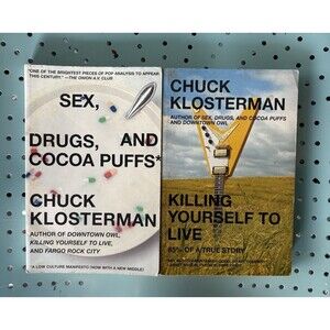Lot of 2 Chuck Klosterman Books | Sex Drugs Cocoa Puffs & Killing Yourself Live